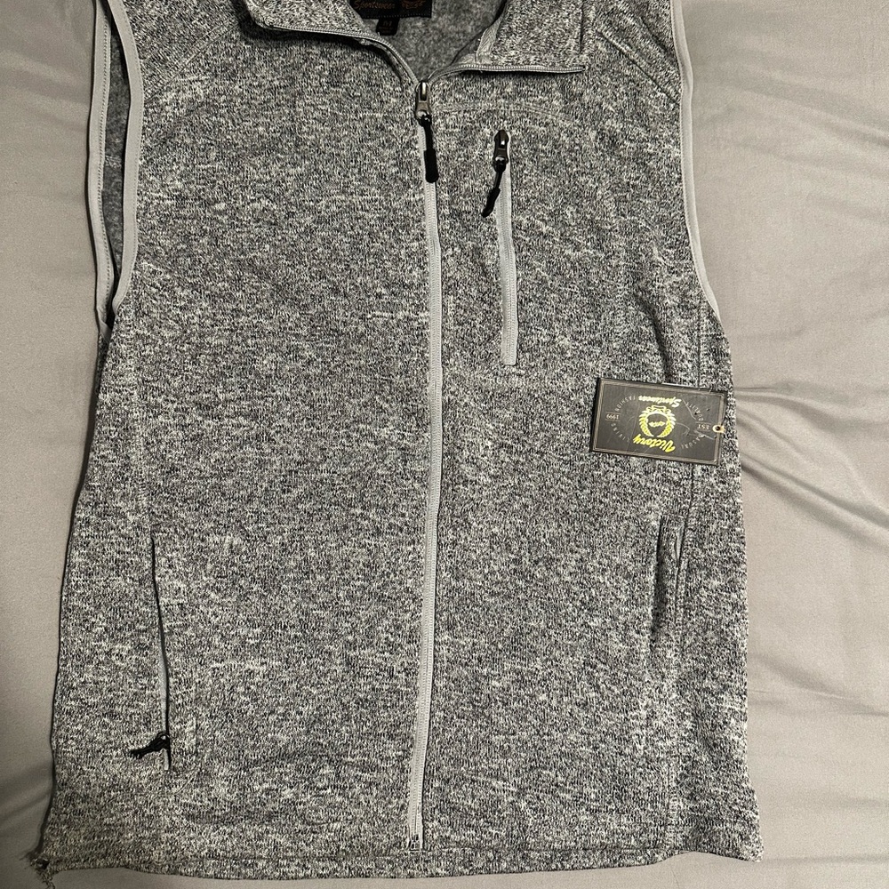 Heather Gray Zip-Up Vest